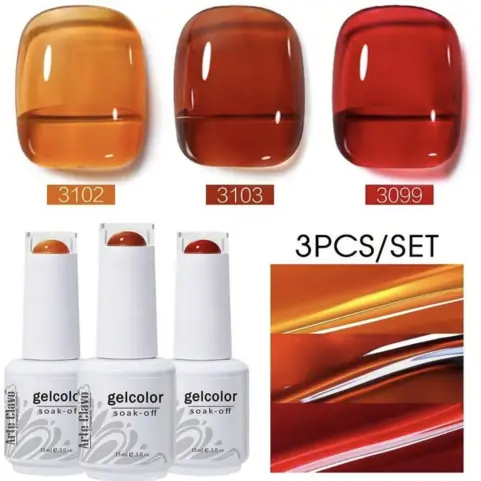 Geles Jelly vitrales(3pz de 15ml) — imagen 1