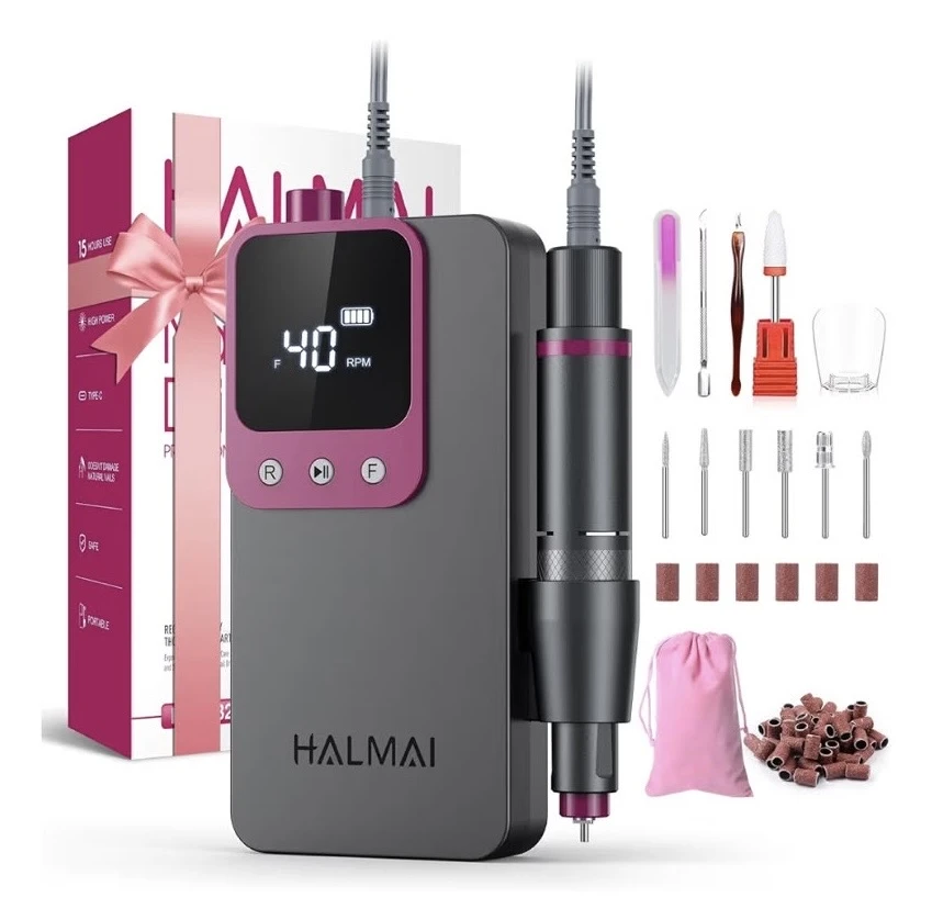 Drill recargable profesional HALMAI 40000RPM's foto | Jenny’s Nails |  BizneCubano