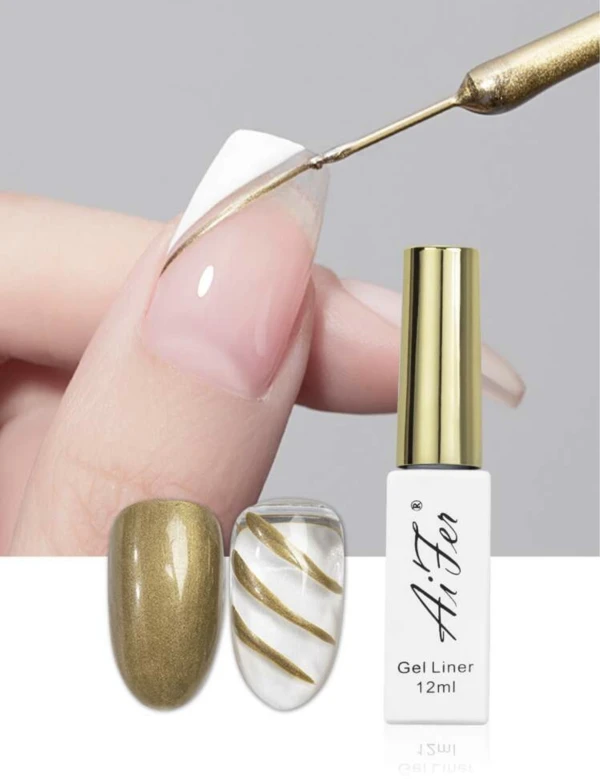 Liner dorado12ml's foto | Jenny’s Nails |  BizneCubano