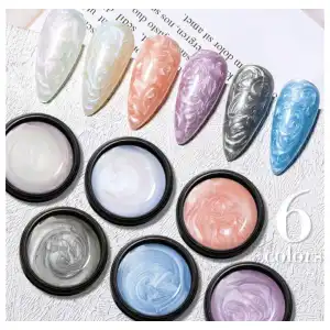 Esmalte de gel con textura de concha(6pz) miniatura 1