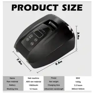 Lampara recargable Cordless con base de metal 90W miniatura 2